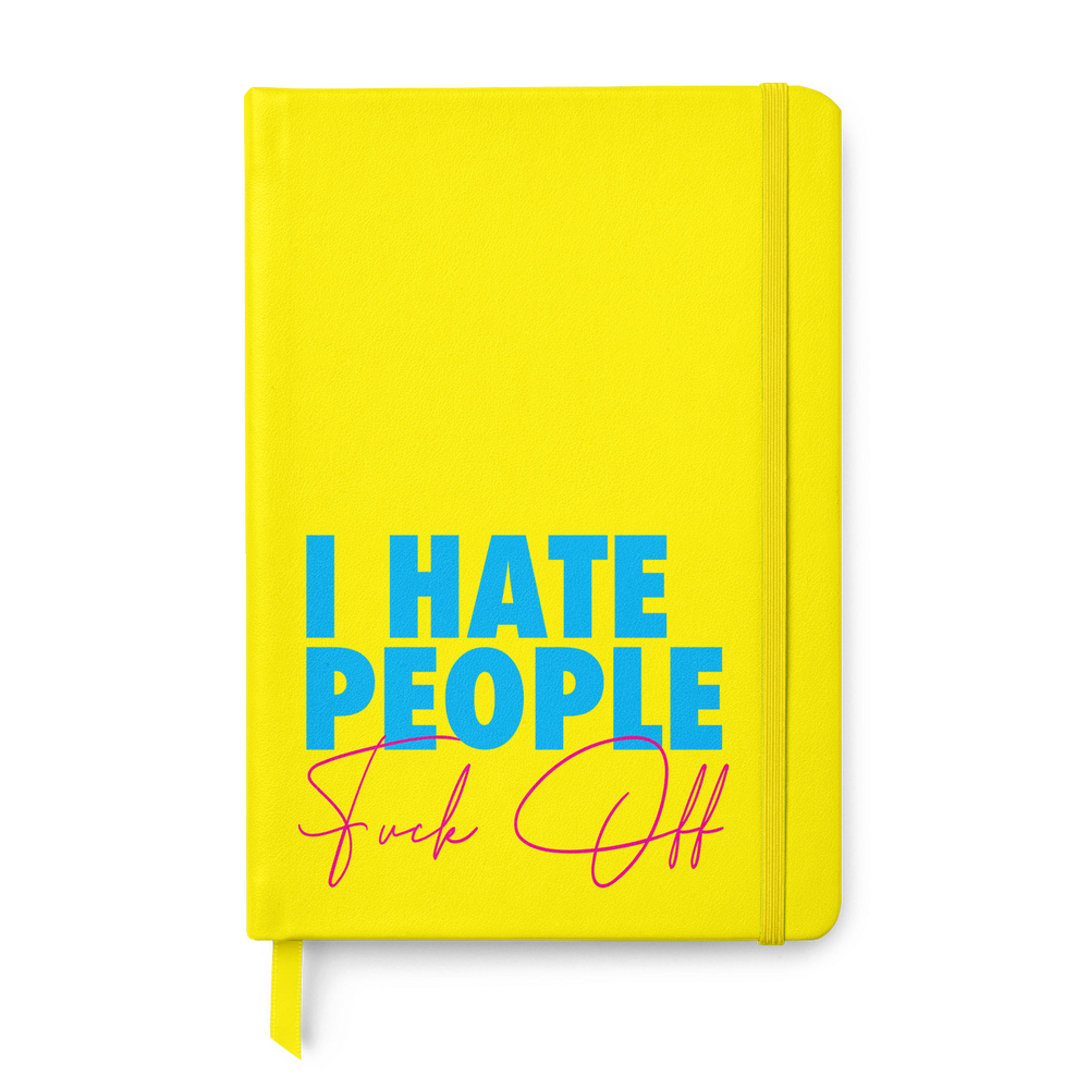Hate People Fuck Off Leather Style Notebook #2 image